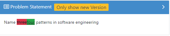 Updated Problem Statement in the Diff View